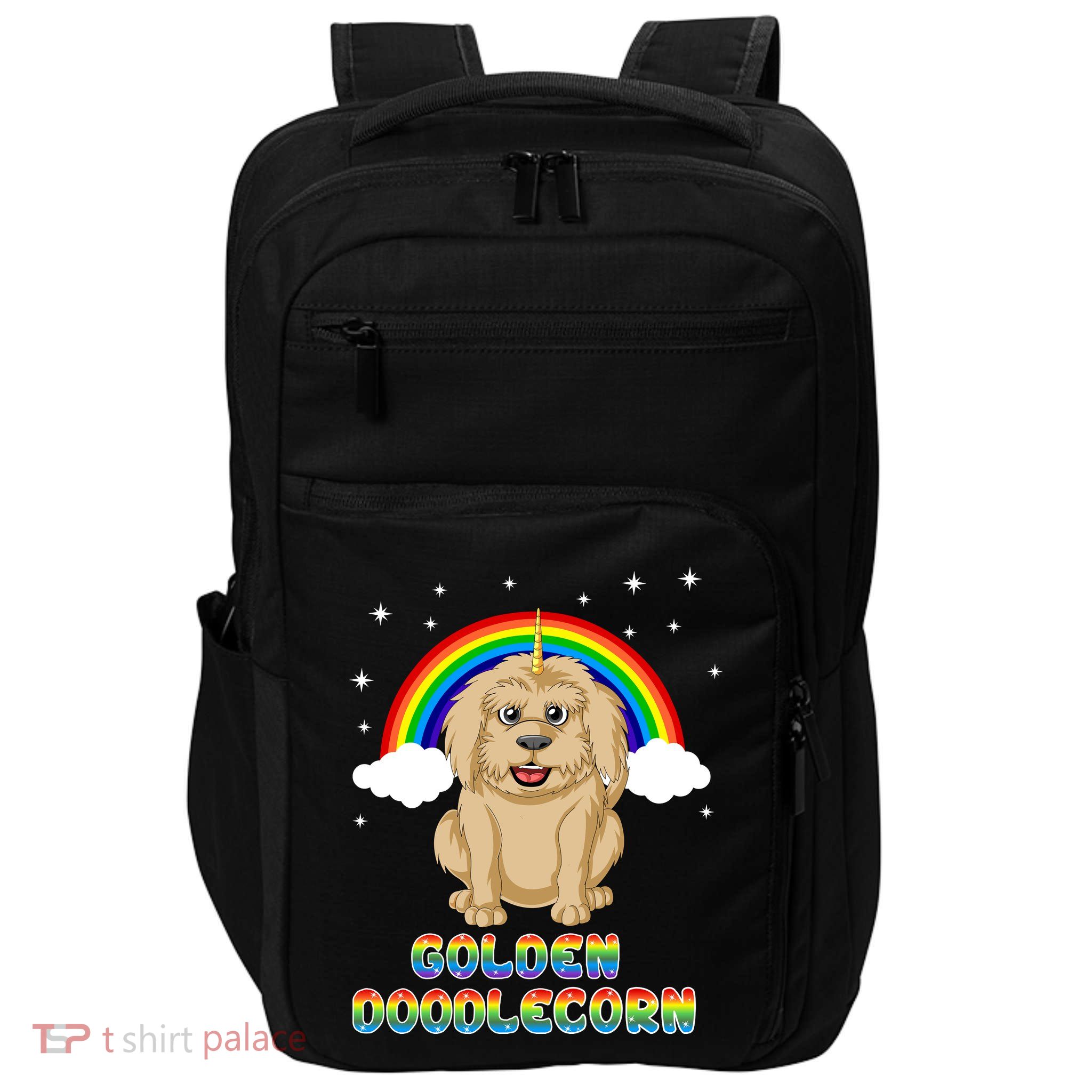 Goldendoodle Unicorn Impact Tech Backpack