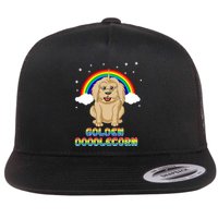 Goldendoodle Unicorn Flatbill Hat