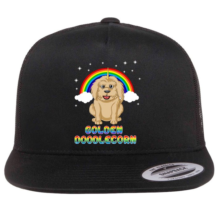 Goldendoodle Unicorn Flatbill Hat