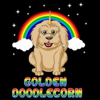 Goldendoodle Unicorn Flatbill Hat