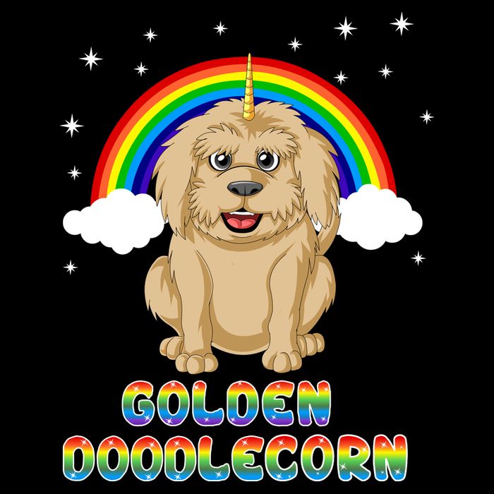 Goldendoodle Unicorn Flatbill Hat