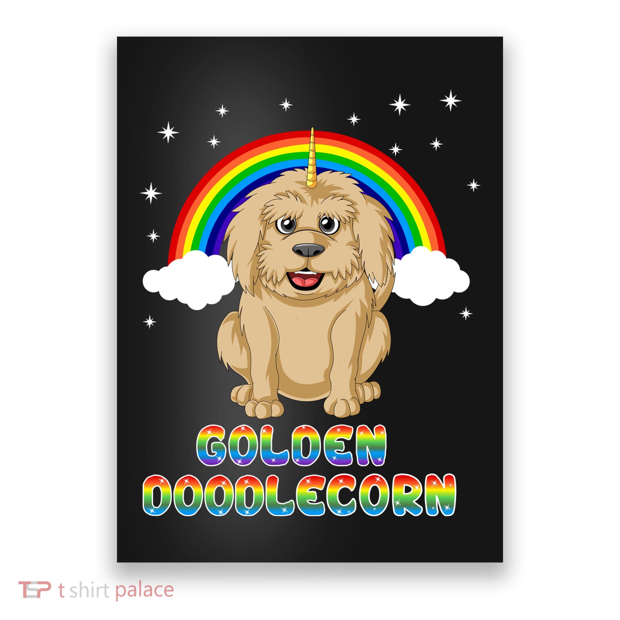 Goldendoodle Unicorn Poster