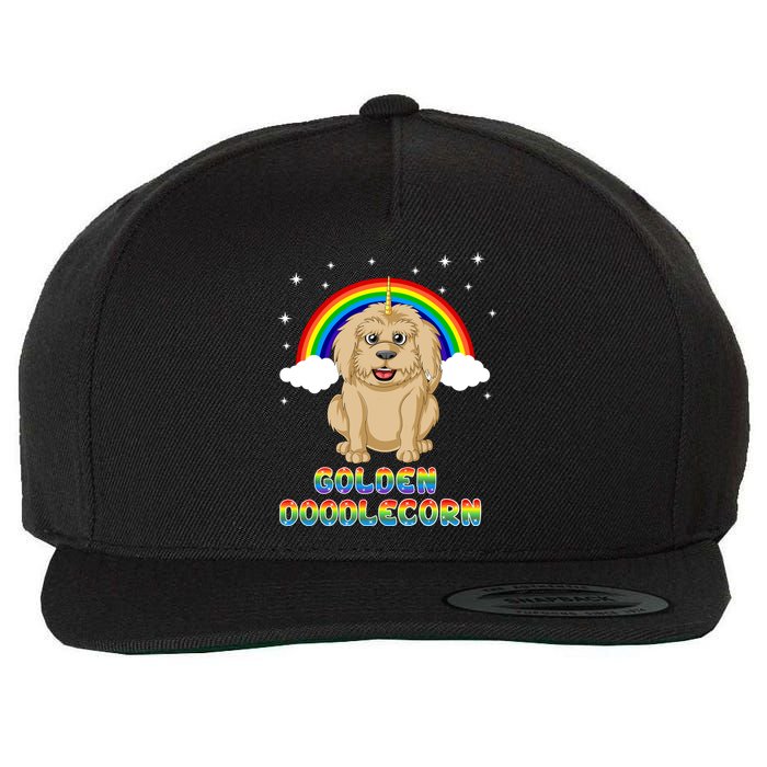 Goldendoodle Unicorn Wool Snapback Cap