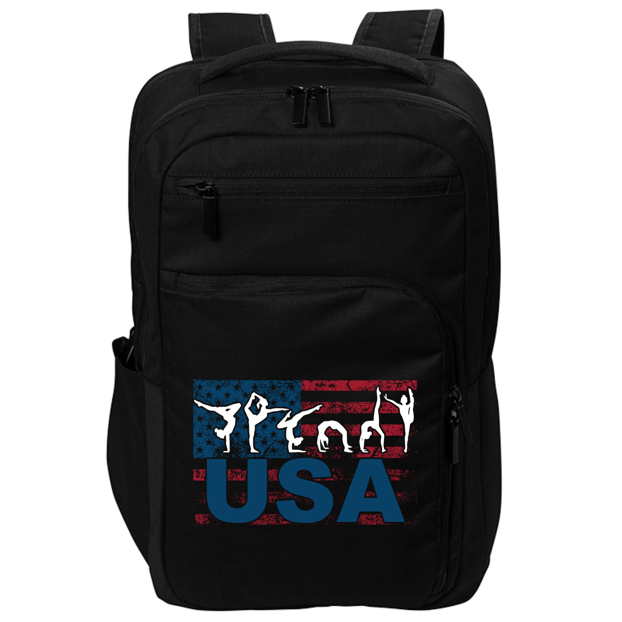 Gymnastics Usa Girl Patriotism Funny Sports Us American Gift Cute Gift Impact Tech Backpack