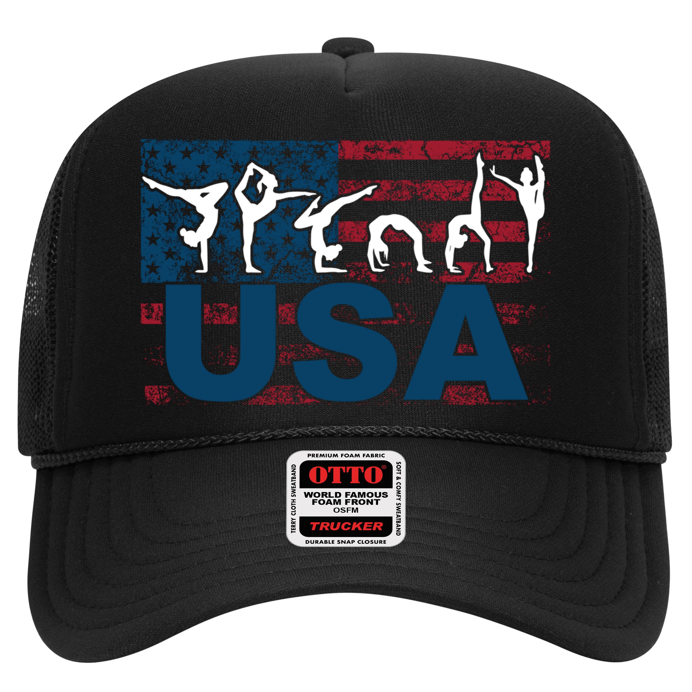 Gymnastics Usa Girl Patriotism Funny Sports Us American Gift Cute Gift Hat