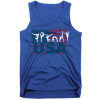 Gymnastics Usa Girl Patriotism Funny Sports Us American Gift Cute Gift Tank Top