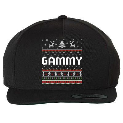 Gammy Ugly Holiday Party Matching Ugly Christmas Sweater Cute Gift Wool Snapback Cap