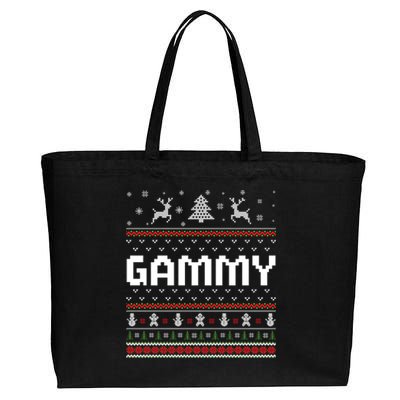 Gammy Ugly Holiday Party Matching Ugly Christmas Sweater Gift Cotton Canvas Jumbo Tote