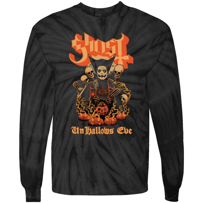 Ghost Un Hallows Eve Tie-Dye Long Sleeve Shirt