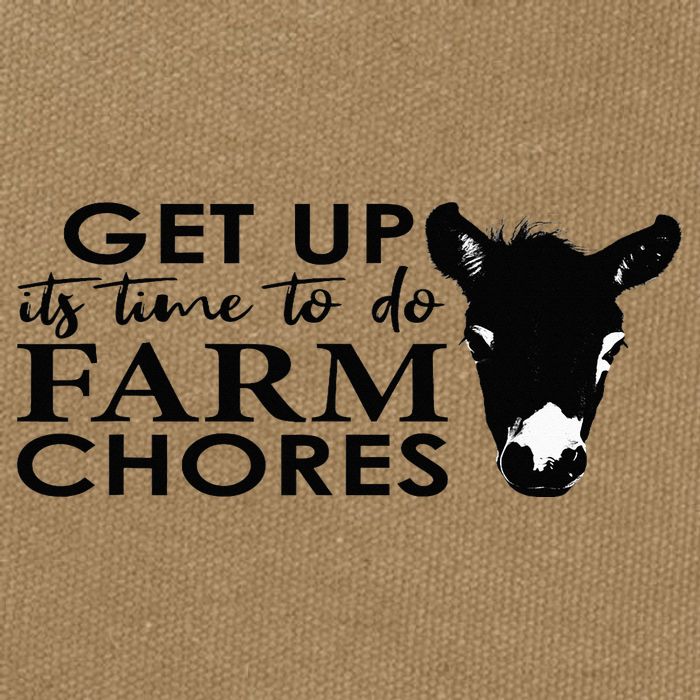 get up its time to do farm chores Cotton Canvas Backpack