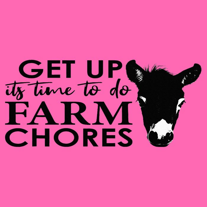 get up its time to do farm chores Stripe Pom Pom Beanie