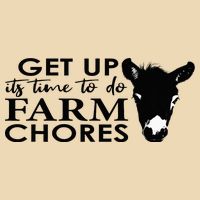 get up its time to do farm chores Drawstring Bag
