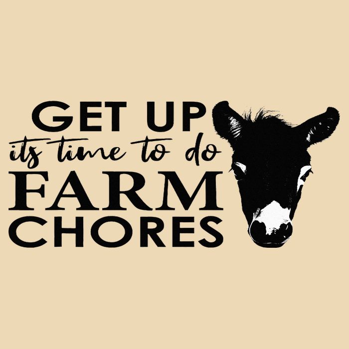 get up its time to do farm chores Drawstring Bag