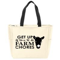 get up its time to do farm chores Zip Tote Bag