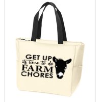 get up its time to do farm chores Zip Tote Bag