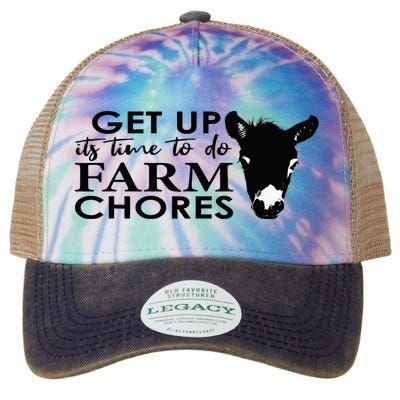 get up its time to do farm chores Legacy Tie Dye Trucker Hat