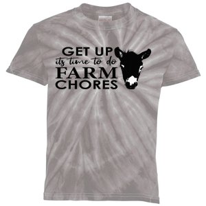 get up its time to do farm chores Kids Tie-Dye T-Shirt