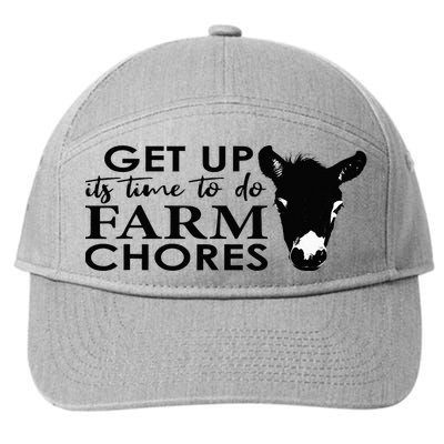 get up its time to do farm chores 7-Panel Snapback Hat