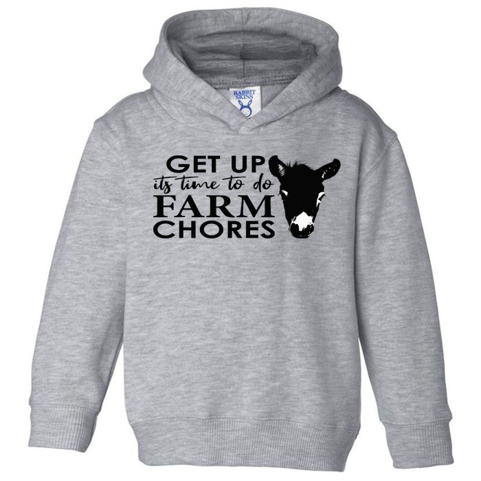 get up its time to do farm chores Toddler Hoodie