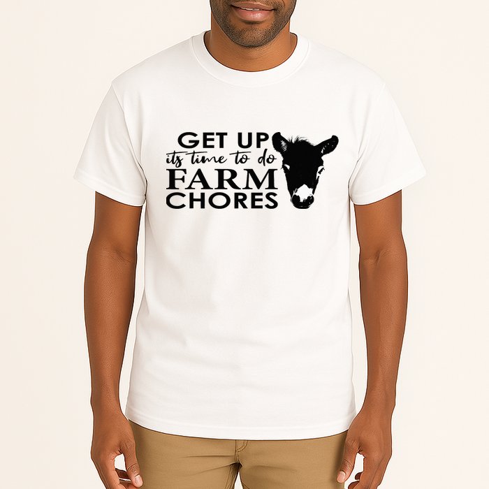 get up its time to do farm chores Tall T-Shirt