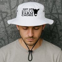 get up its time to do farm chores Bucket Hat