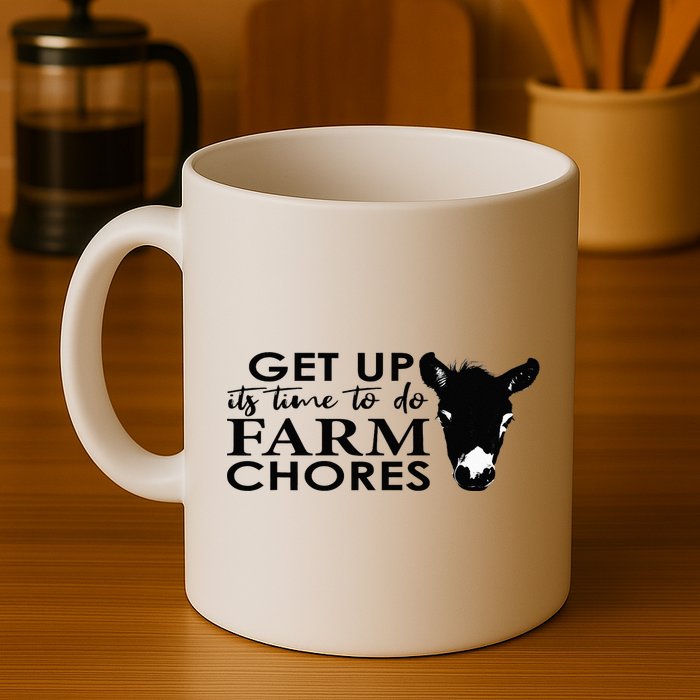 get up its time to do farm chores Mug