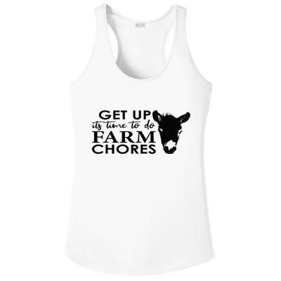 get up its time to do farm chores Ladies PosiCharge Competitor Racerback Tank
