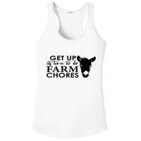 get up its time to do farm chores Ladies PosiCharge Competitor Racerback Tank