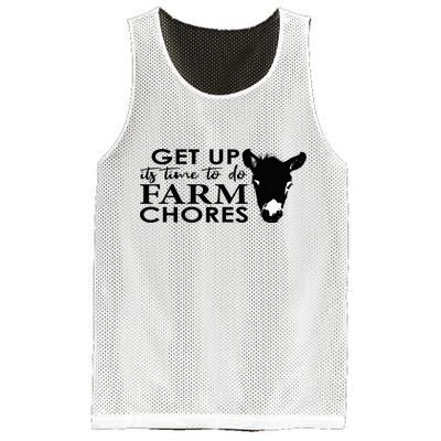 get up its time to do farm chores Mesh Reversible Basketball Jersey Tank