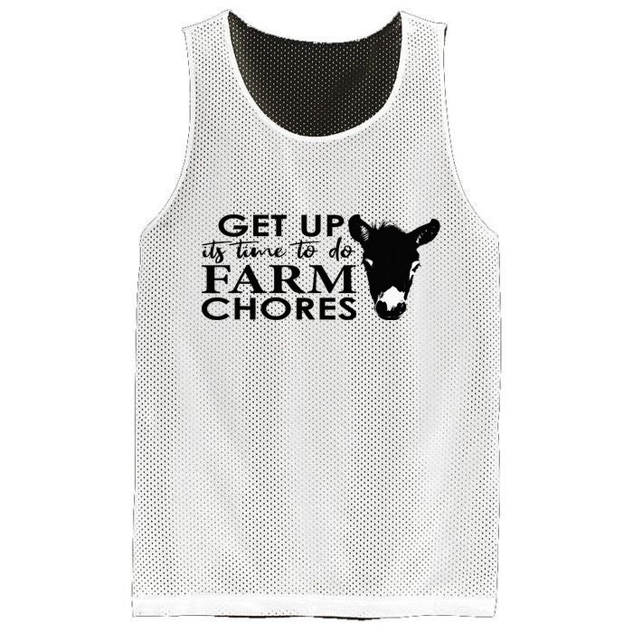 get up its time to do farm chores Mesh Reversible Basketball Jersey Tank