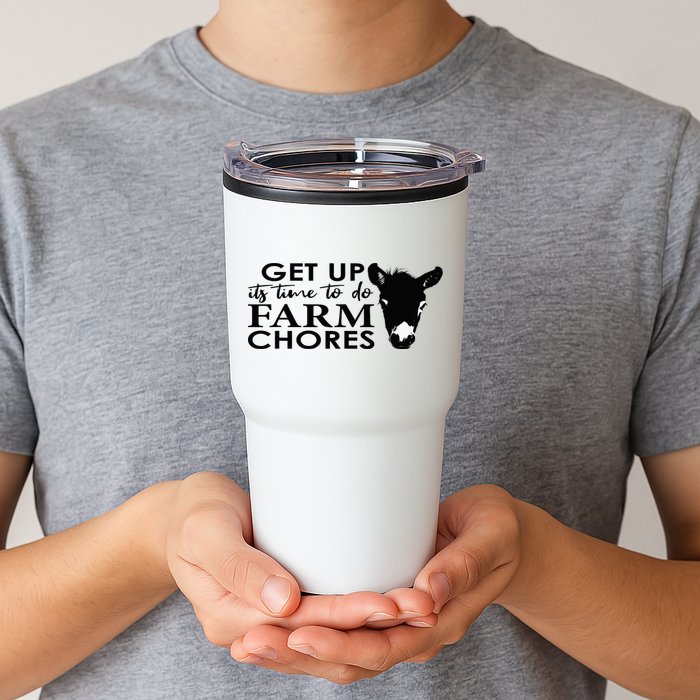 get up its time to do farm chores Tumbler