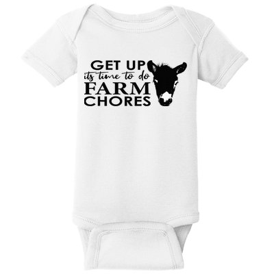 get up its time to do farm chores Baby Bodysuit