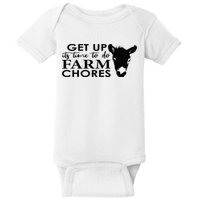 get up its time to do farm chores Baby Bodysuit