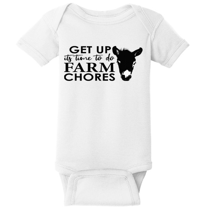 get up its time to do farm chores Baby Bodysuit