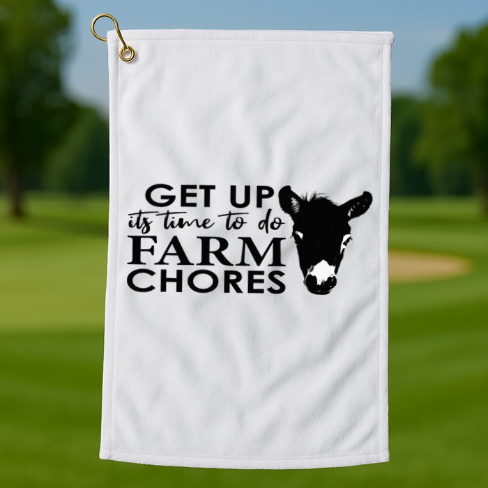 get up its time to do farm chores Golf Towel