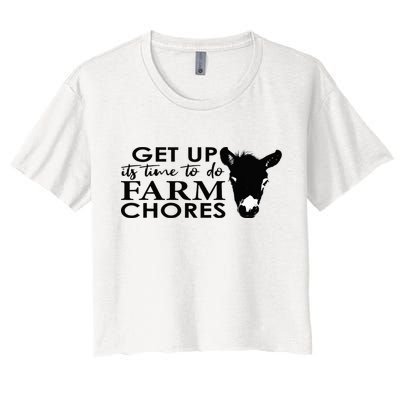 get up its time to do farm chores Crop Top