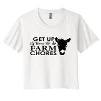get up its time to do farm chores Crop Top