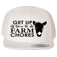 get up its time to do farm chores Wool Snapback Cap