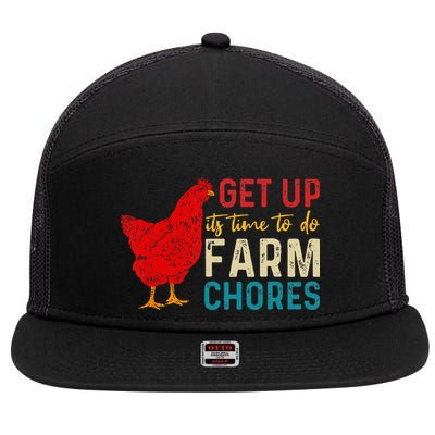 get up it's time to do farm chores 7 Panel Mesh Trucker Snapback Hat