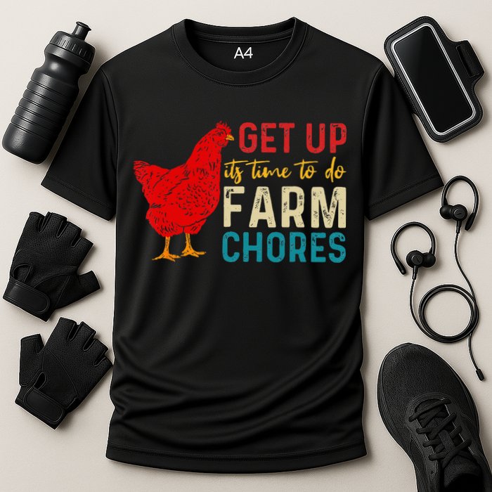 get up it's time to do farm chores Performance Shirt