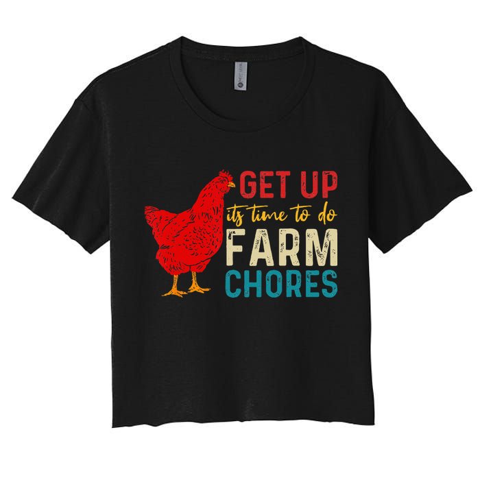 get up it's time to do farm chores Crop Top
