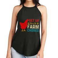 get up it's time to do farm chores Women's Perfect Tri Rocker Tank