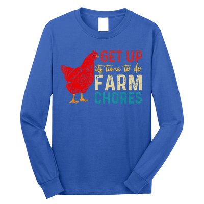 get up it's time to do farm chores Long Sleeve Shirt