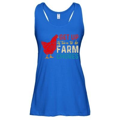 get up it's time to do farm chores Ladies Essential Flowy Tank