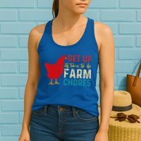 get up it's time to do farm chores Womens Tank Top