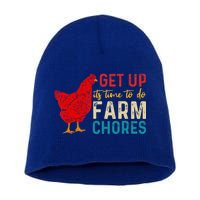 get up it's time to do farm chores Short Acrylic Beanie