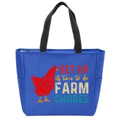 get up it's time to do farm chores Zip Tote Bag