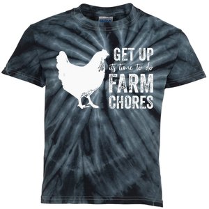 Get Up Its Time To Do Farm Chores Kids Tie-Dye T-Shirt