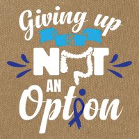 Giving Up Is Not An Option Crc Colon Cancer Awareness Gift Cotton Canvas Backpack