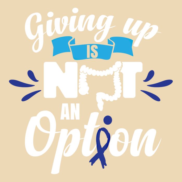 Giving Up Is Not An Option Crc Colon Cancer Awareness Gift Zip Tote Bag